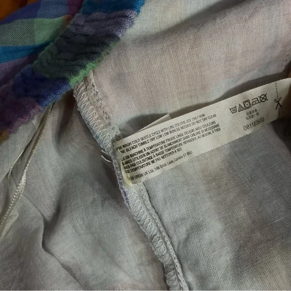 Free People Ticket To Paradise Multicolor Plaid Balloon Beach Pants - Picture 7 of 14